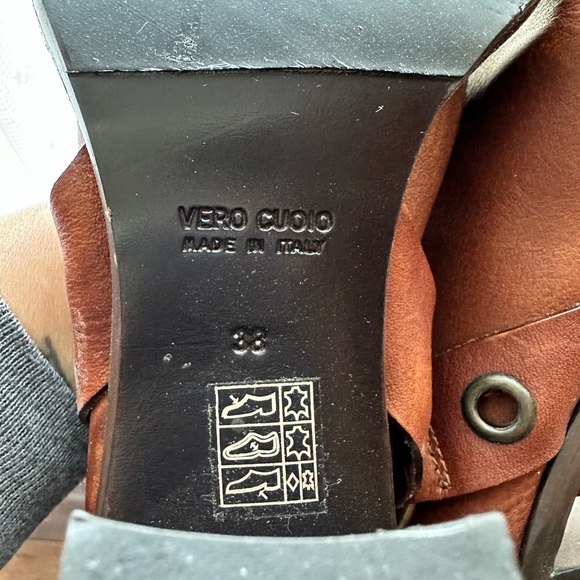 GORGEOUS ITALIAN MADE TAN HARNESS ENGINEER BOOTS - Picture 9 of 10